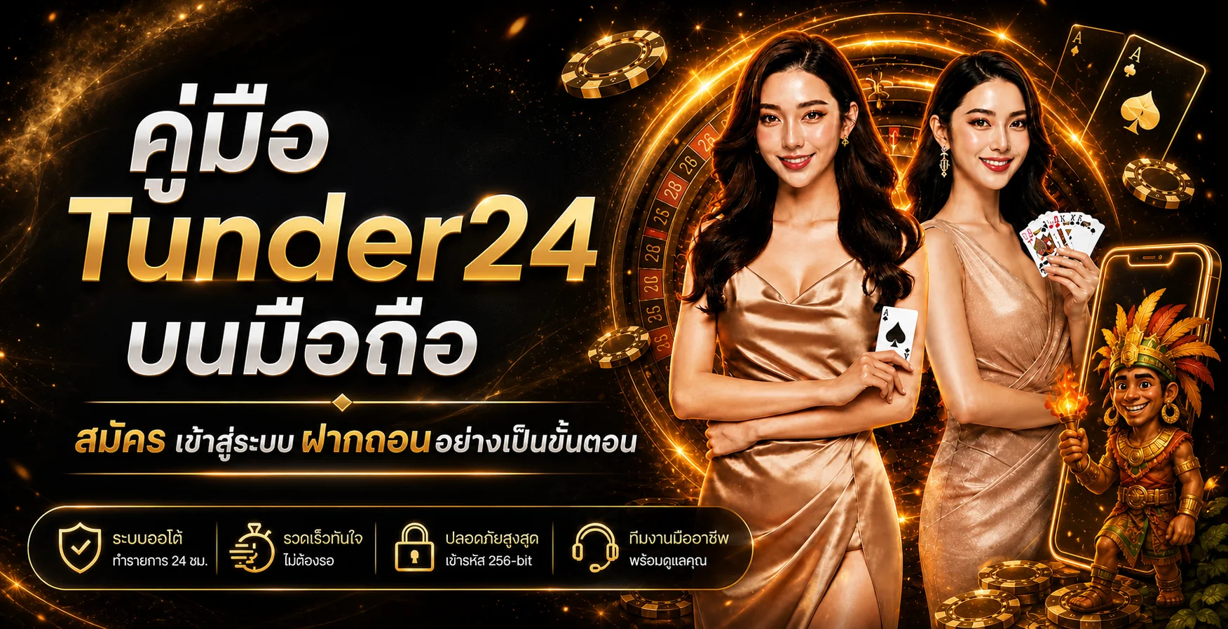 Tunder24 บนมือถือ สมัคร ล็อกอิน ฝากถอนครบ